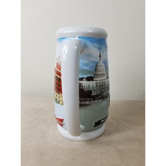 Budweiser Beer Stein Mug 75 Years of Proud Tradition 2008 Handcrafted 7" Brazil - Picture 8 of 12
